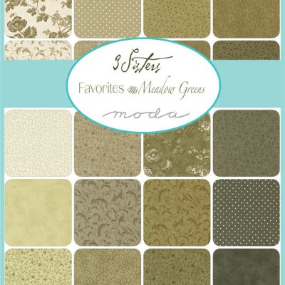 Collezione Meadow Greens by 3 Sister - Moda Fabrics